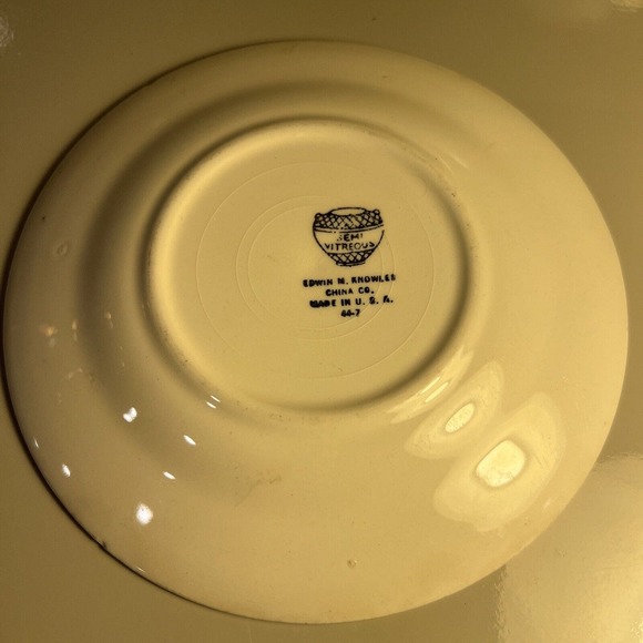 Edwin Knowles Semi Vitreous Sleeping Mexican Palm Tree 6" Saucer Plate - Picture 6 of 6